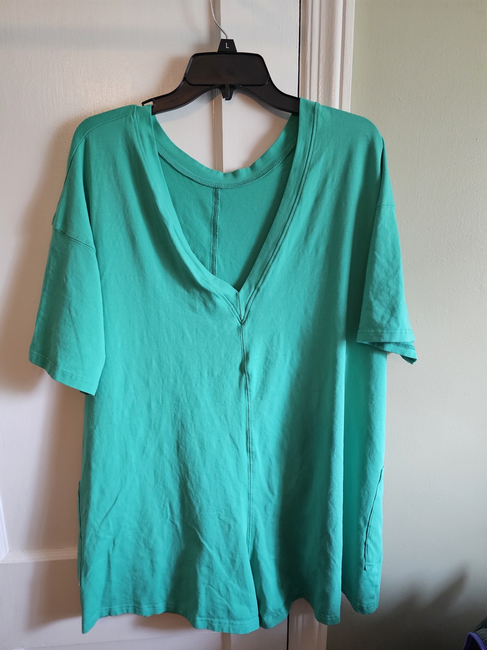 Green V-Neck Romper